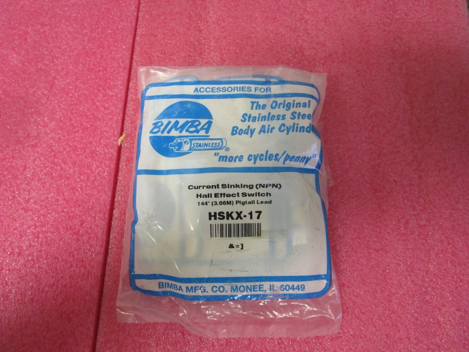 NEW SEALED! Bimba HSKX-17 Current Sinking (NPN) Hall Effect Switch – Stainless