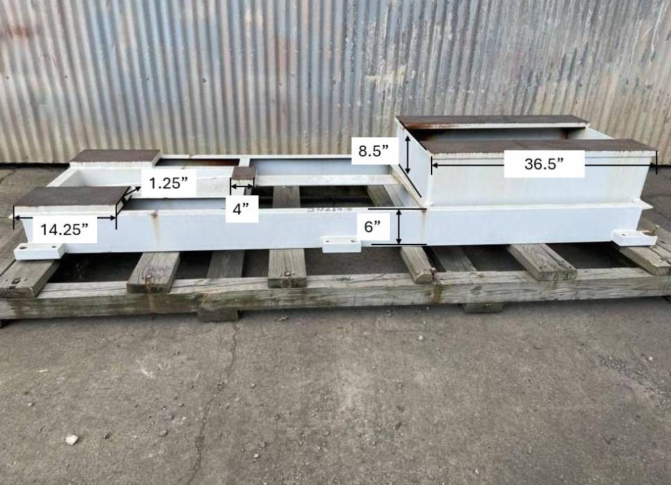 Non ANSI Pump Base, 97″ L x 36″ W, Steel #100250