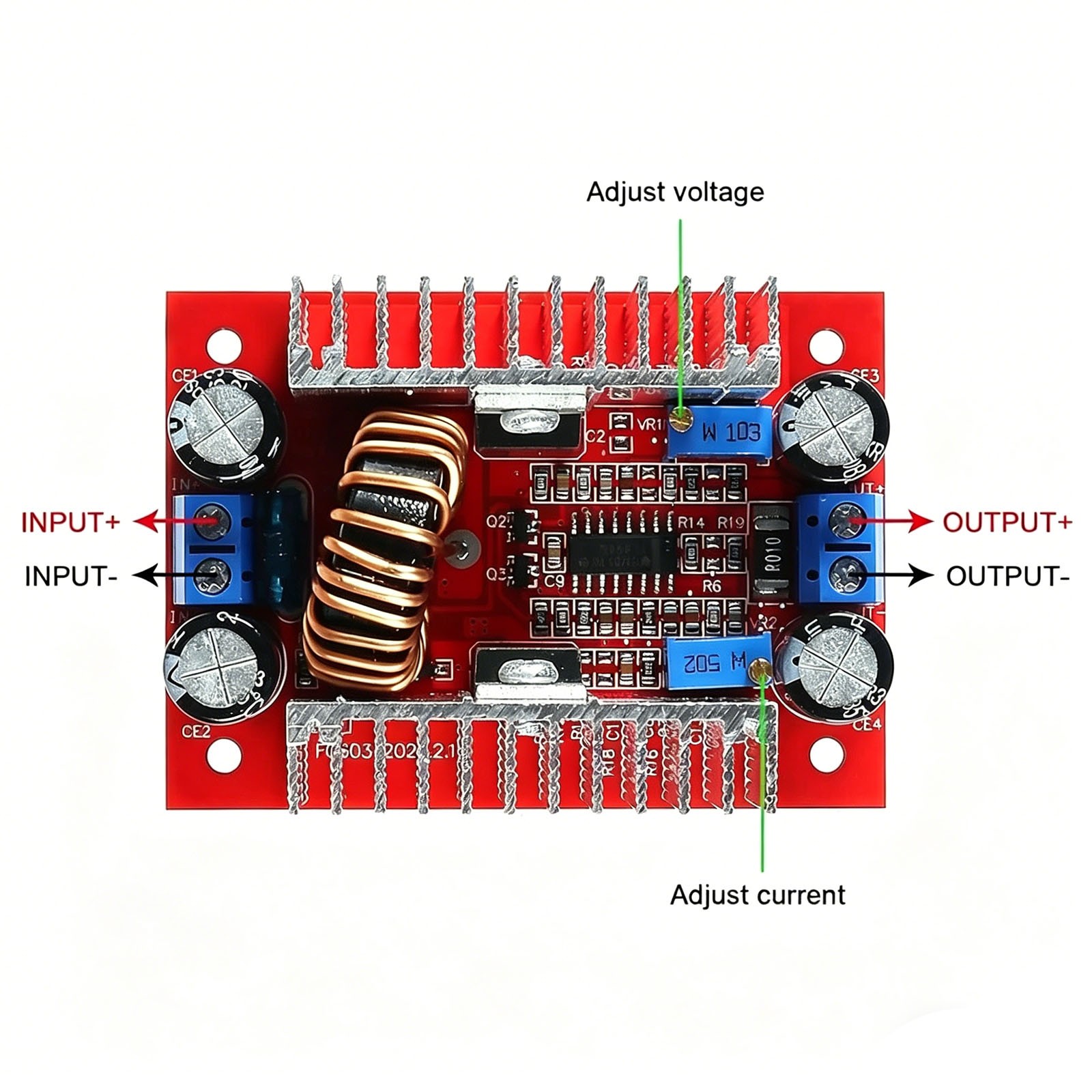 2Pack 400W DC-DC Step Up Boost Buck Voltage Converter Power Supply Module 15A