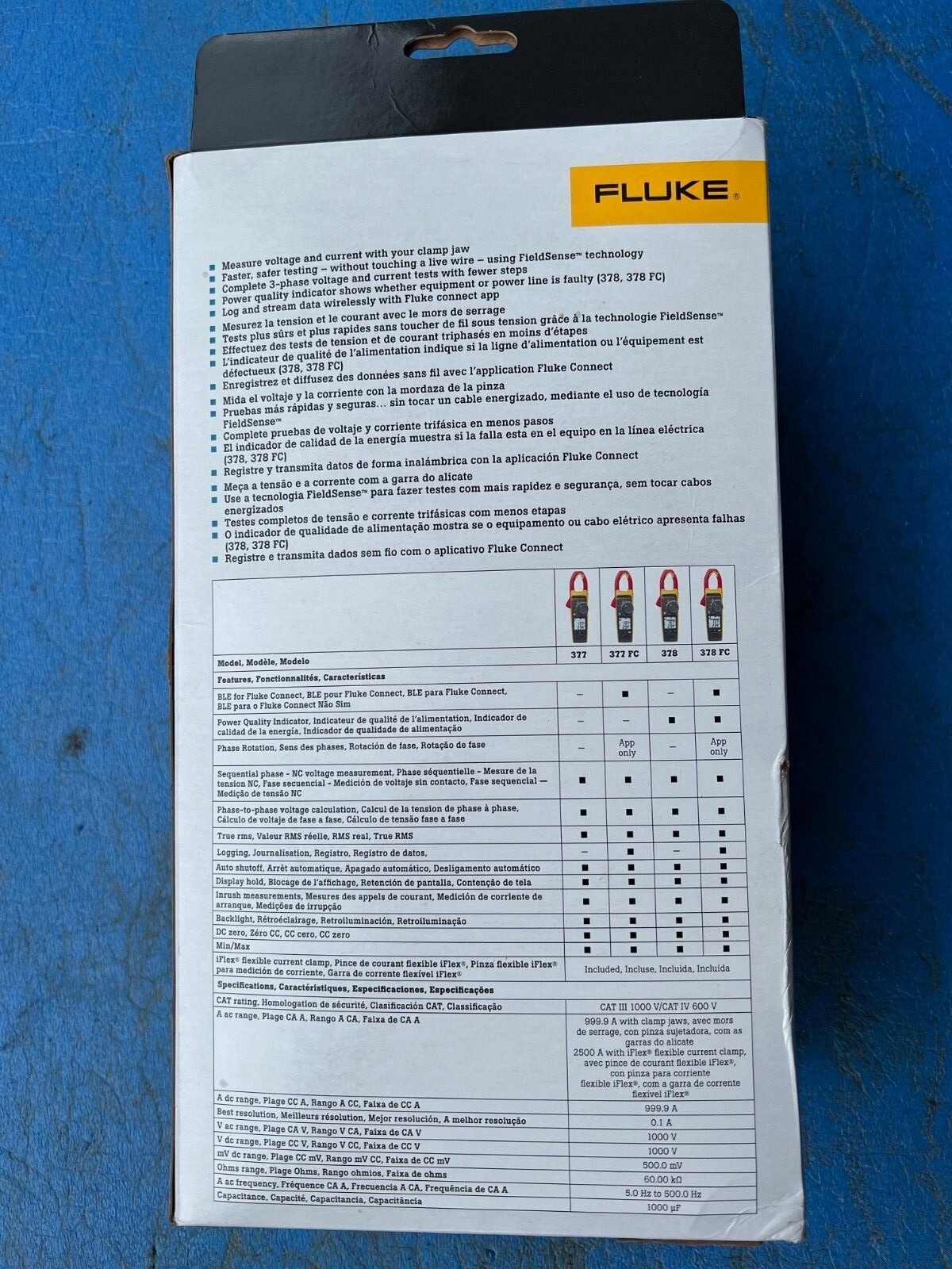 Fluke 378 FC Non-Contact Voltage Clamp Meter