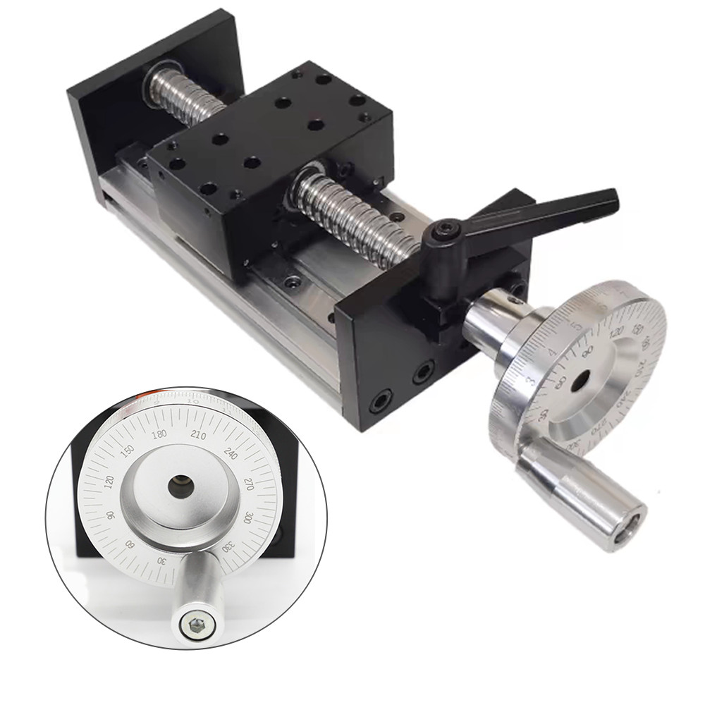 Manual 22-132lbs Ballscrew Linear Motion Stage Double Guides 12”CNC Slide Table