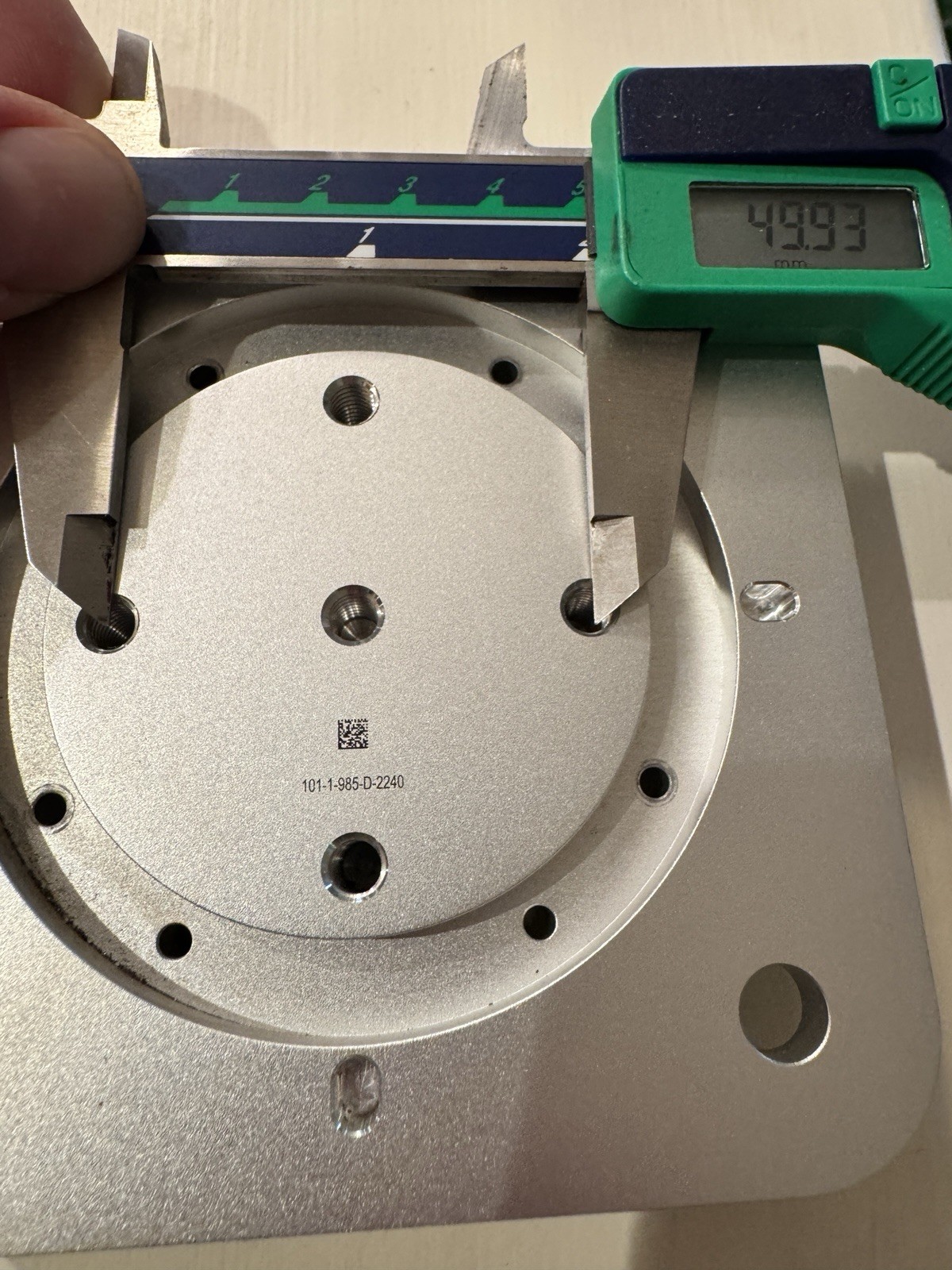 Ouster OS1 Lidar Aluminum Base Plate Mount ONLY. Rev6 Or Rev7