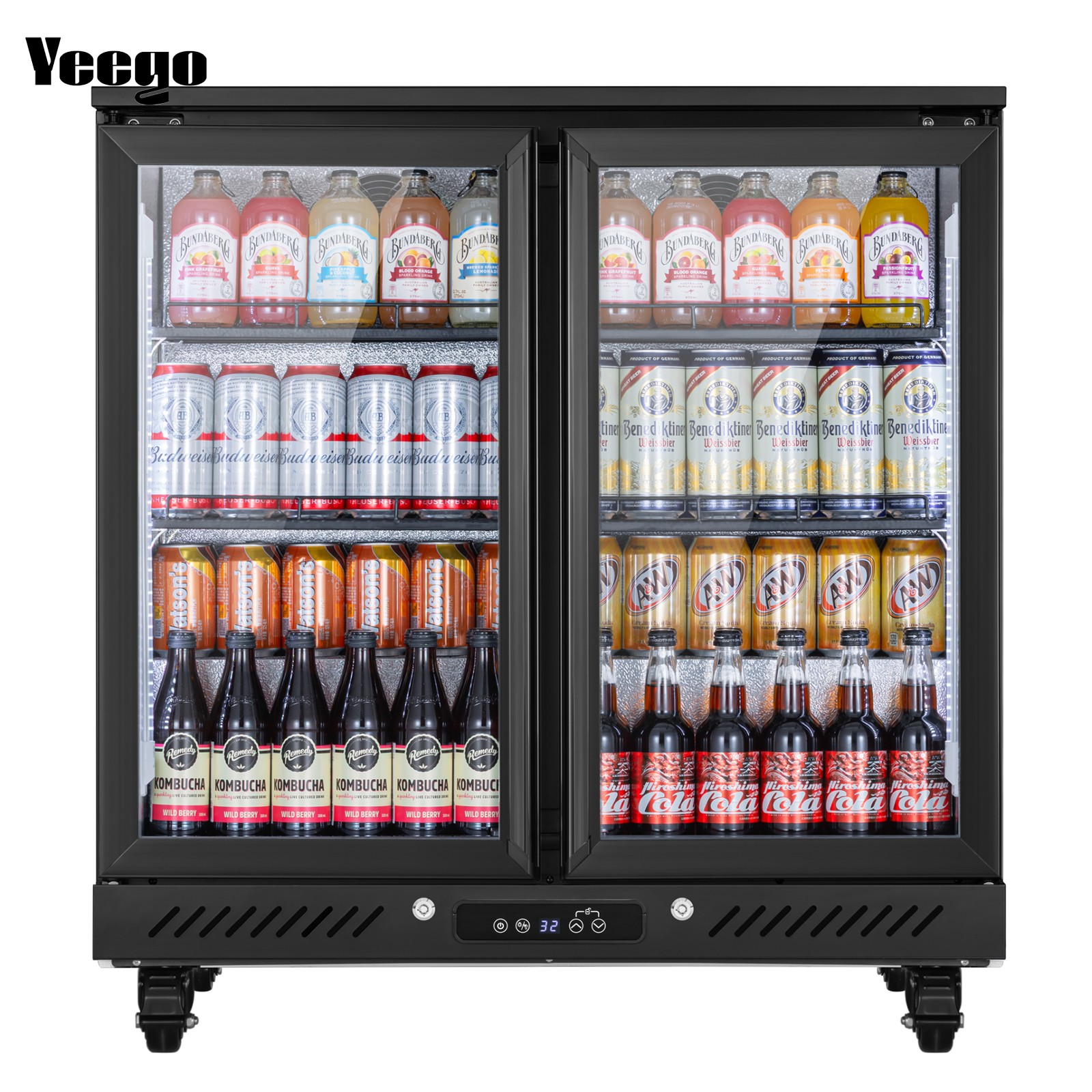 Yeego 6.5 Cu.Ft Back Bar Cooler Commercial Beverage Refrigerator Under Counter