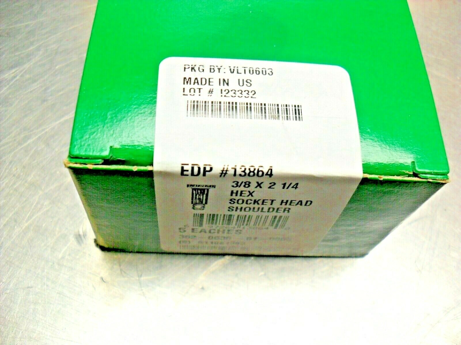 qty 5 – Hex Socket Head Shoulder 3/8 x 2-1/4 -Shoulder Thread 5/16-18 -EDP 13864