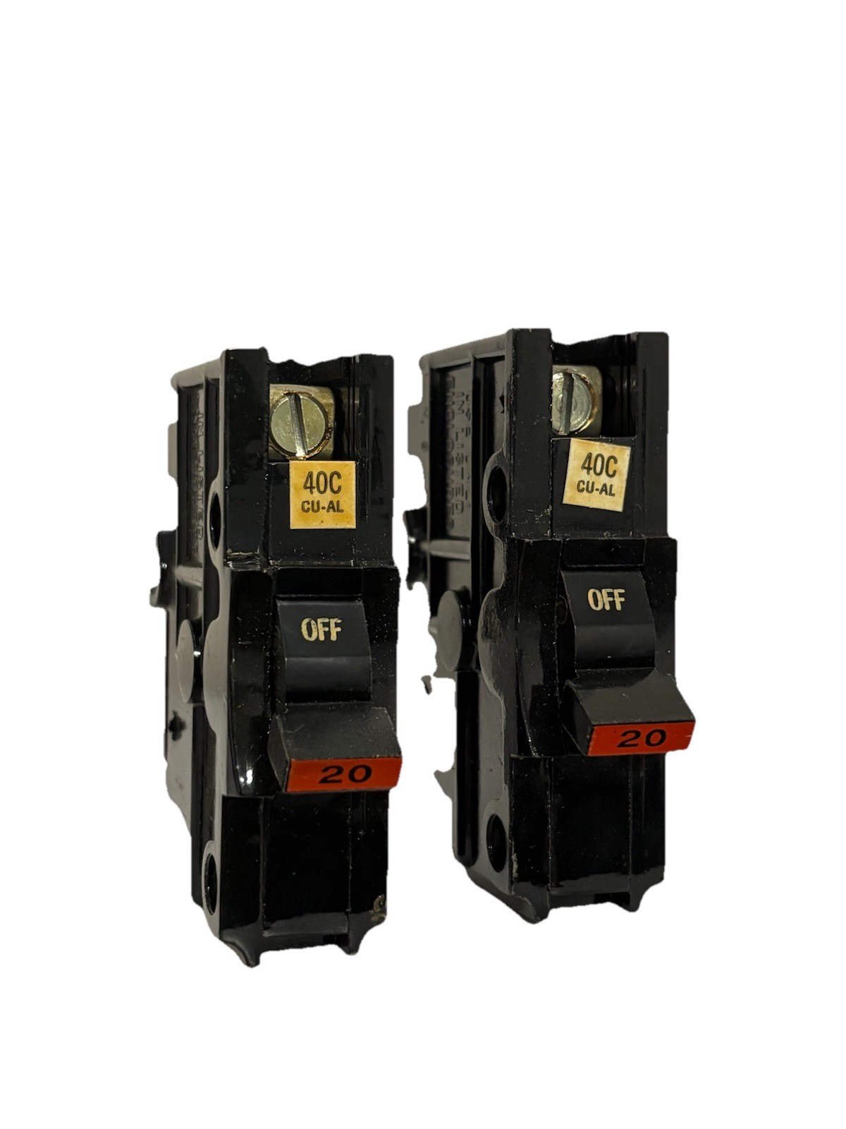 (Lot Of 2) Federal Pacific NA120 1 Pole 20 Amp Stab Lok Circuit Breakers – New