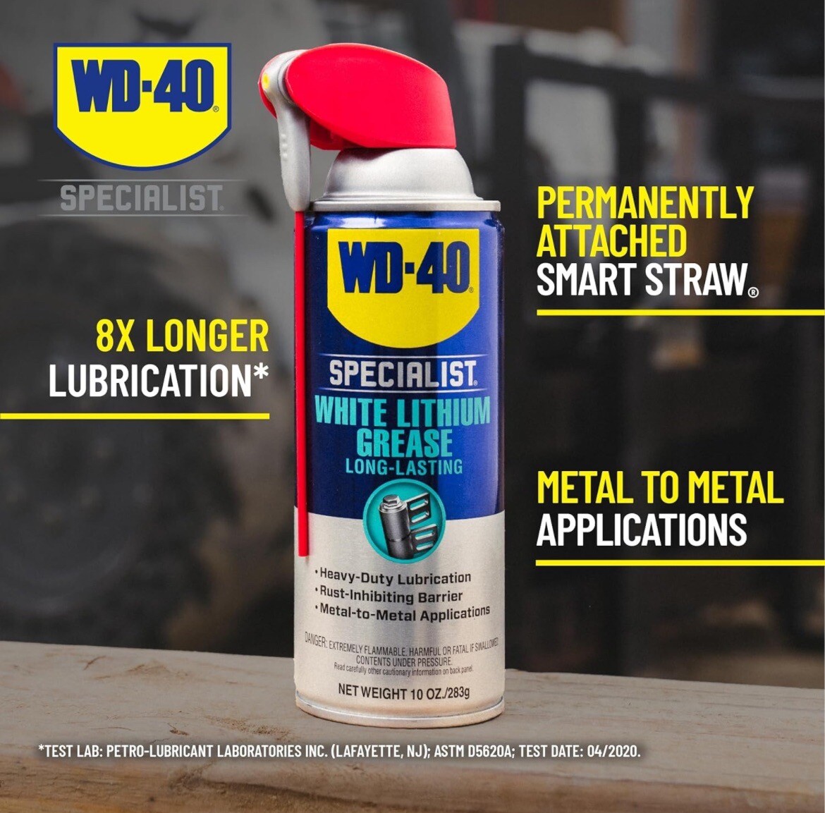 6 Pack WD-40 White Lithium Grease Spray W SMART STRAW SPRAYS 2 WAYS 10 OZ Cans