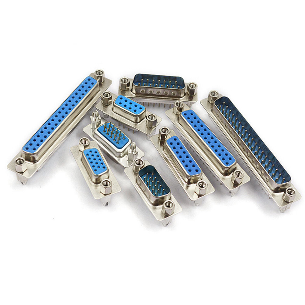 DB9 DB15 DB25 DB37 Straight Plug Male / Female Socket D-sub PCB Welded Connector