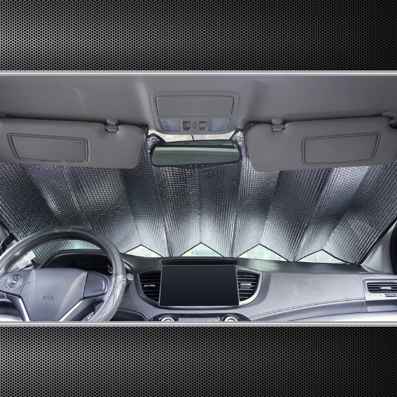 Auto Drive Holographic Black Accordion Sunshade Universal Size 1 Pack