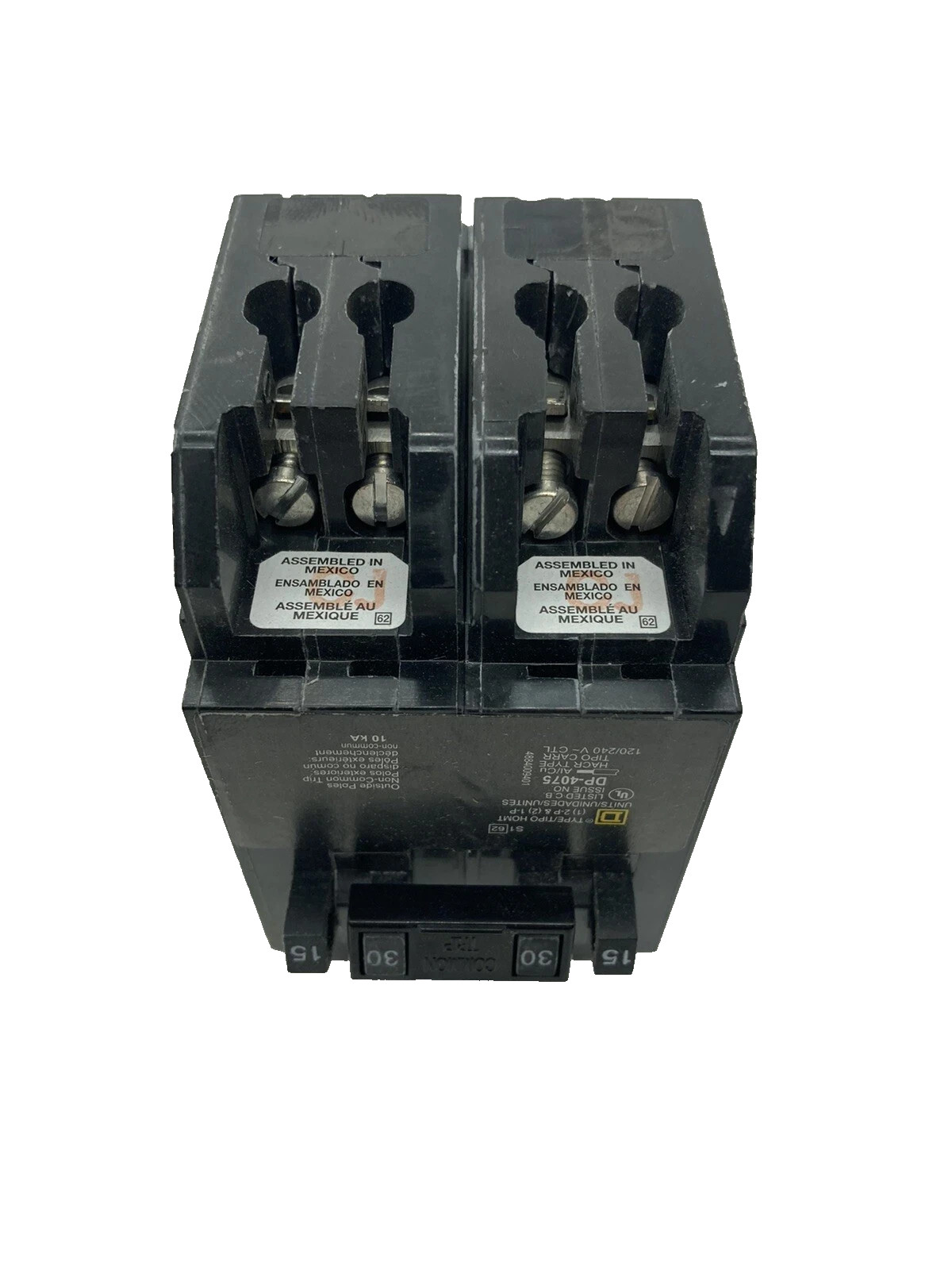 Square D Quad HOMT1515230 Plug-On 15/30A Tandem Breaker (2) 1P-15A / (1) 2P-30A