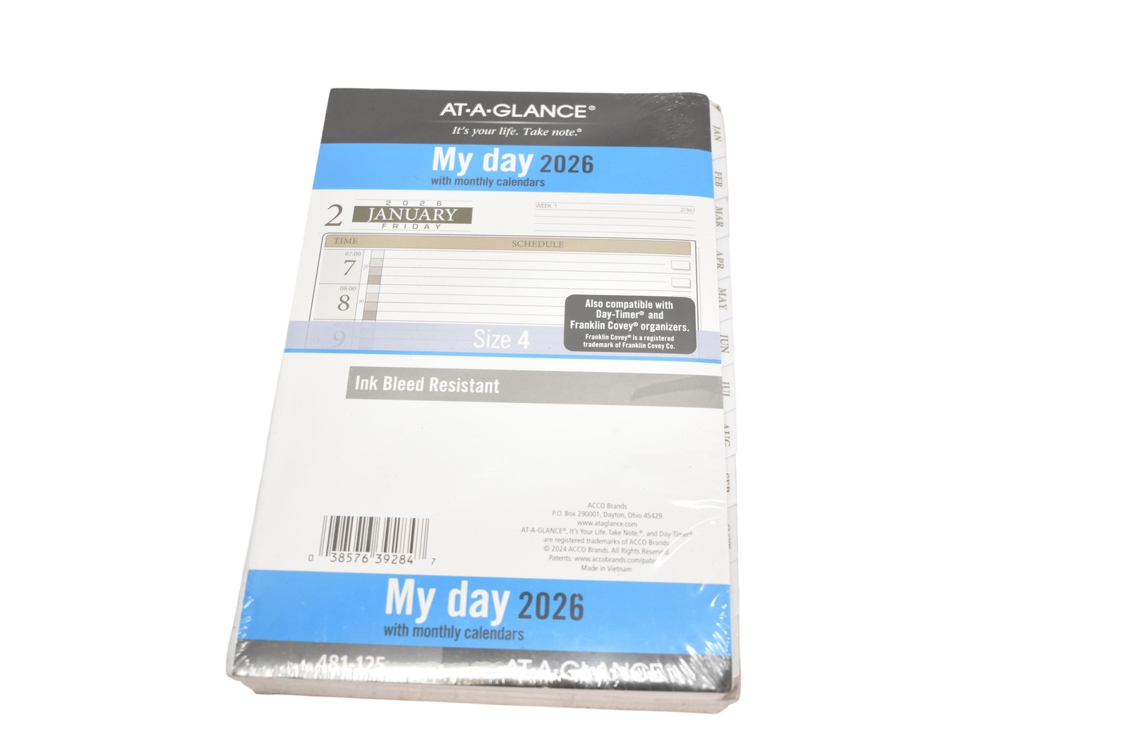 2026 Planner Refill Daily Monthly My Day Size 4 AT-A-GLANCE 481-125 Inserts