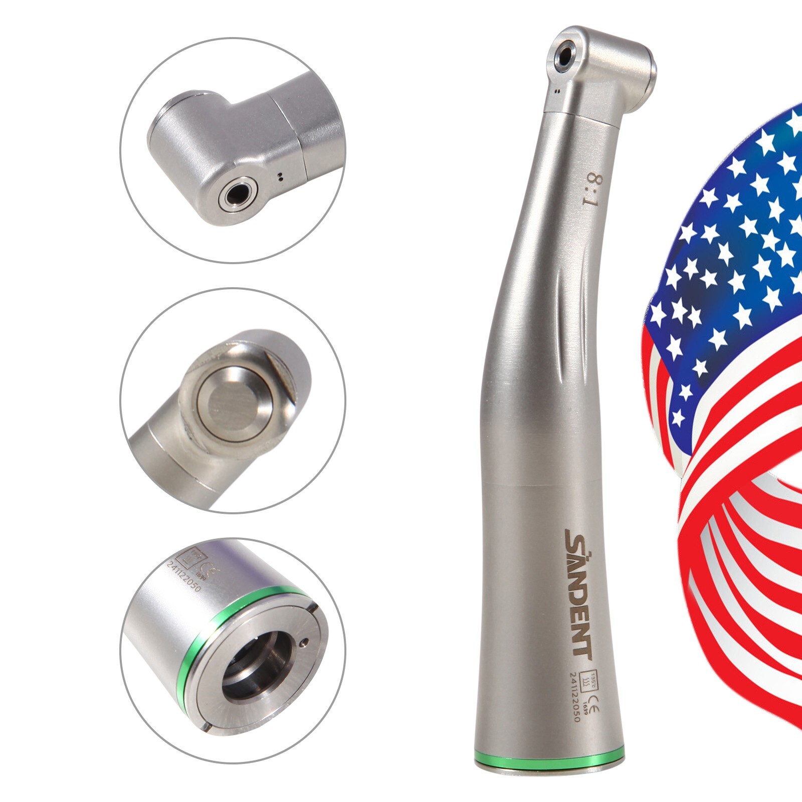 Dental 8:1 Push Button ENDO Contra Angle Attachment