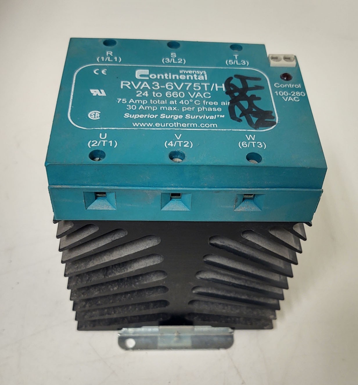 🔥RVA3 6V75T/H Continental DIN Rail Three Phase Solid State Relay SSR Heat Sink