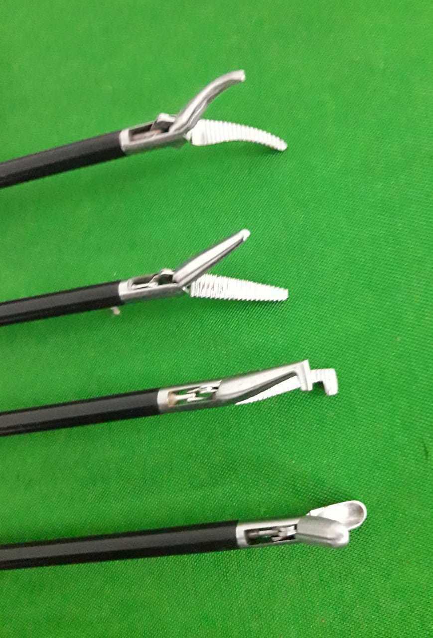 New Laparoscopic Maryland Mixter 45 Deg Biopsy Spoon Needle-Nose Grasper-6Pc 5mm