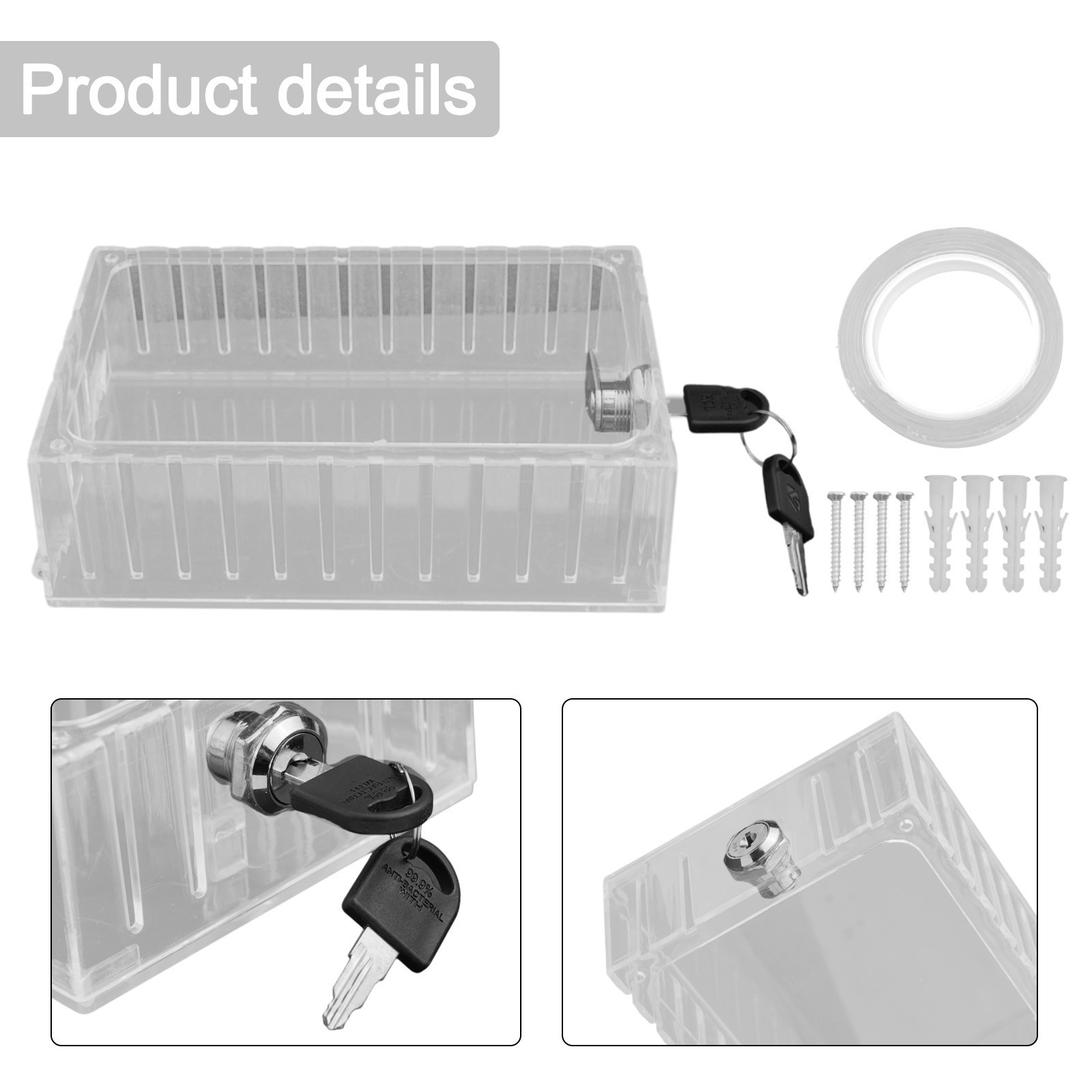 Air Conditioner Cover Thermostat Lock Box Easy Installation Child-Proof Security
