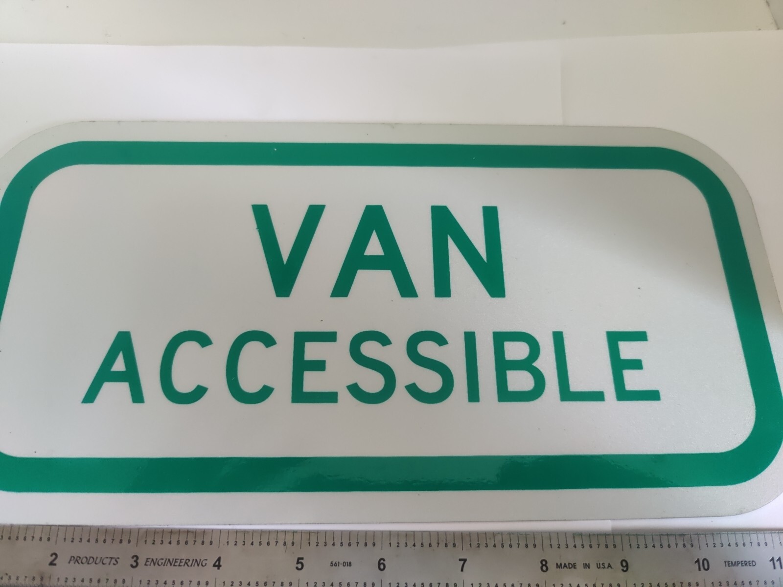 Van Accessible Sign 12 X 6 Inches