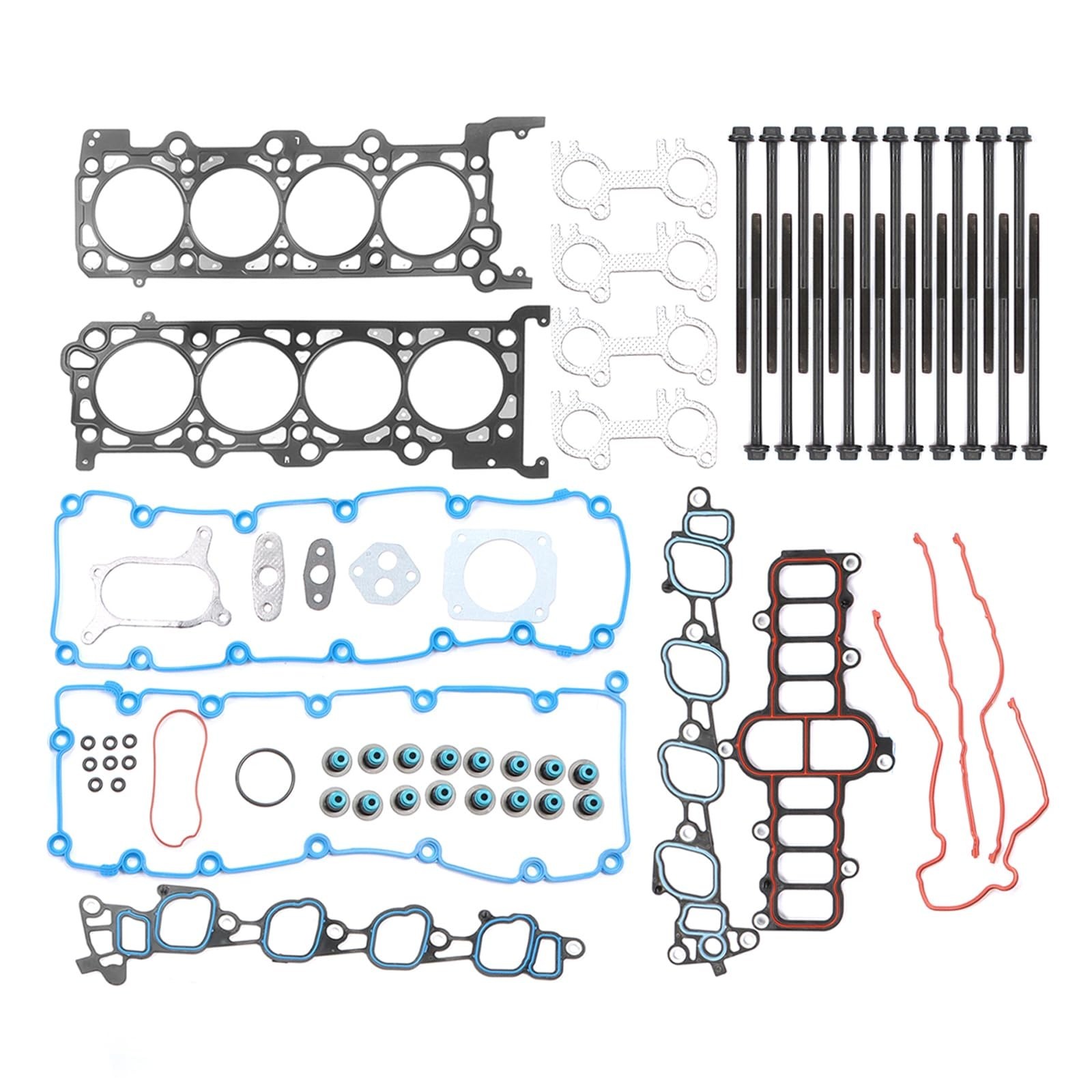 5.4L Engine Cylinder Head Gasket Set w/Bolts Fit for Ford E-150 E-250 E-350 E…
