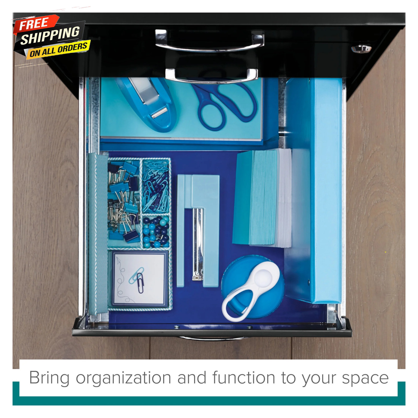 3 Drawer Letter Width Vertical File Cabinet with Pencil Drawer, Black 💪👌