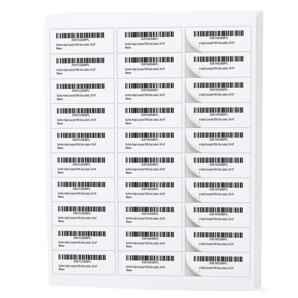 3000-150000 2.625 x 1 Blank Laser / Ink Jet Mailing Adhesive Address Labels USA
