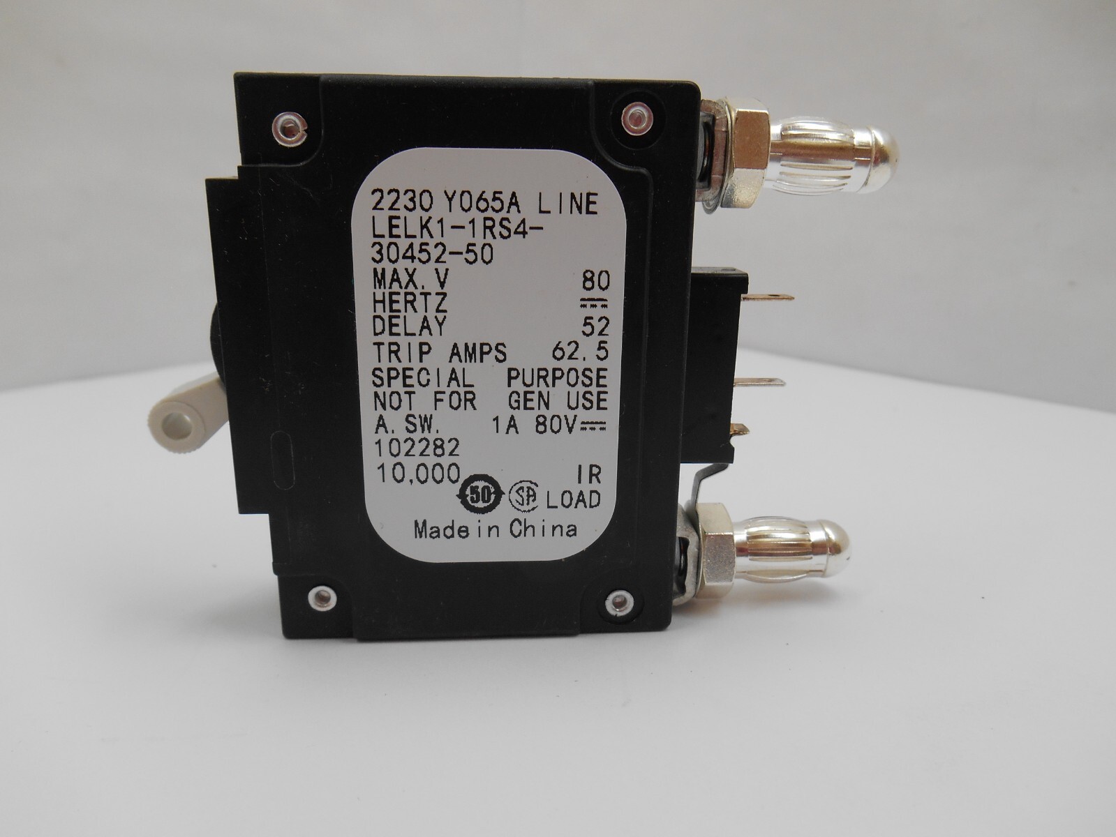 AIRPAX 102282, LELK1-1RS4-30452-50 50 AMP Bullet Circuit Breaker