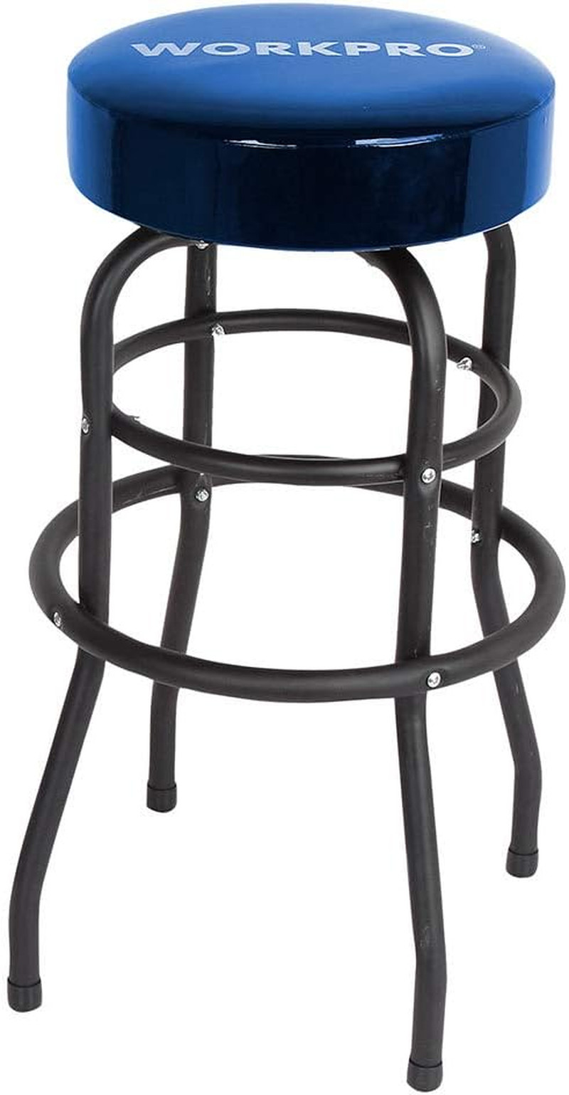 W112003 Garage Shop Stool, Heavy-Duty Steel Construction Garage Stool, Swivel Cu