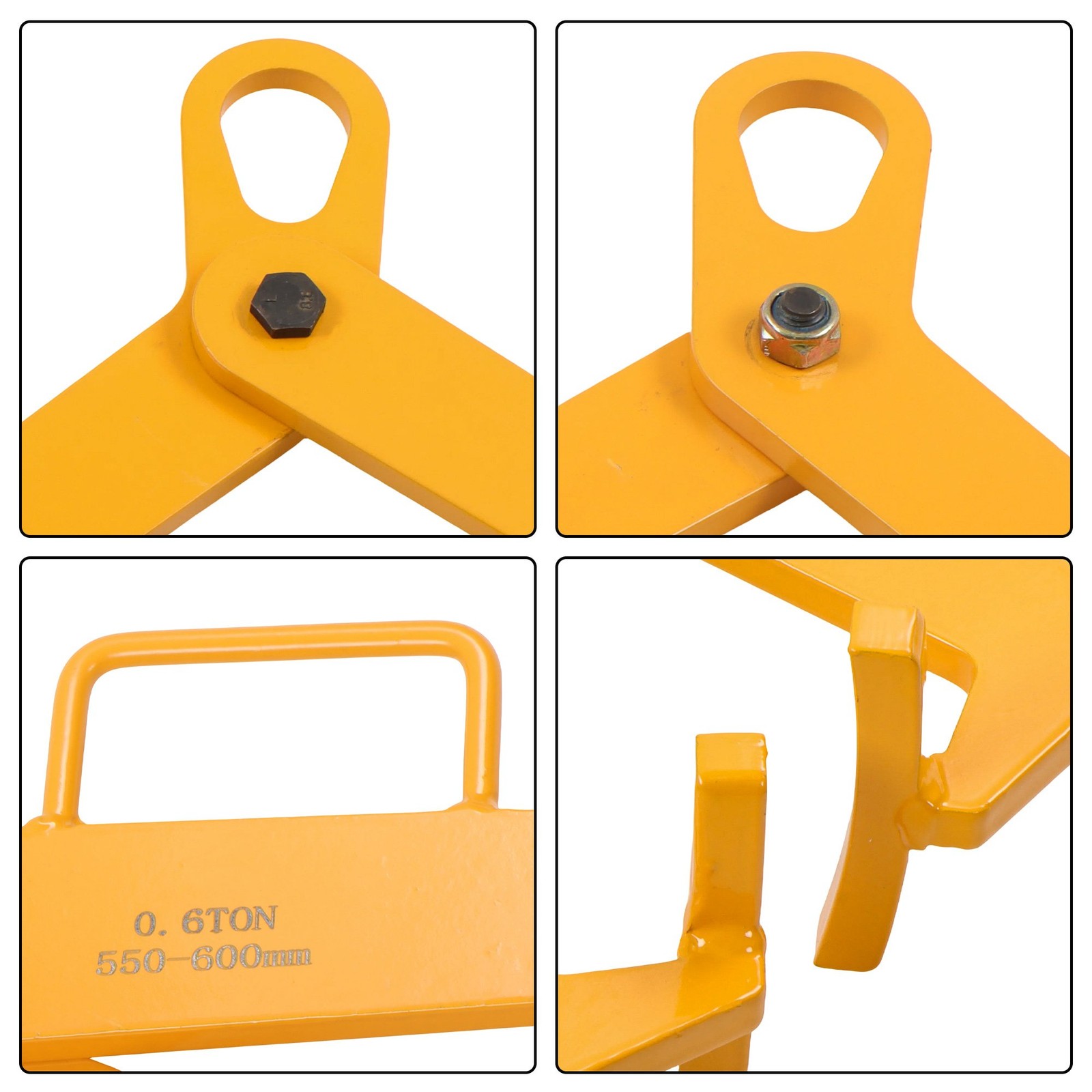Vertical Drum Clamp 55 gallons 0.6t 550-600mm diameter Steel Yellow
