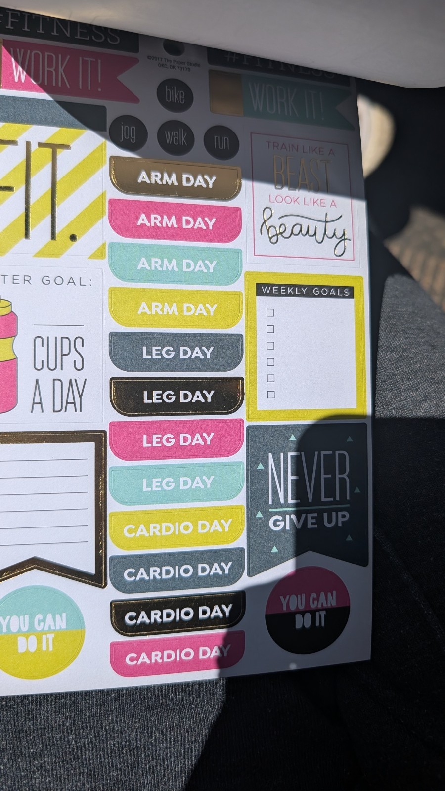 Agenda 52 Planner Sticker Books Lot Of 4 Slightly Used Fitness, Everyday Phrases