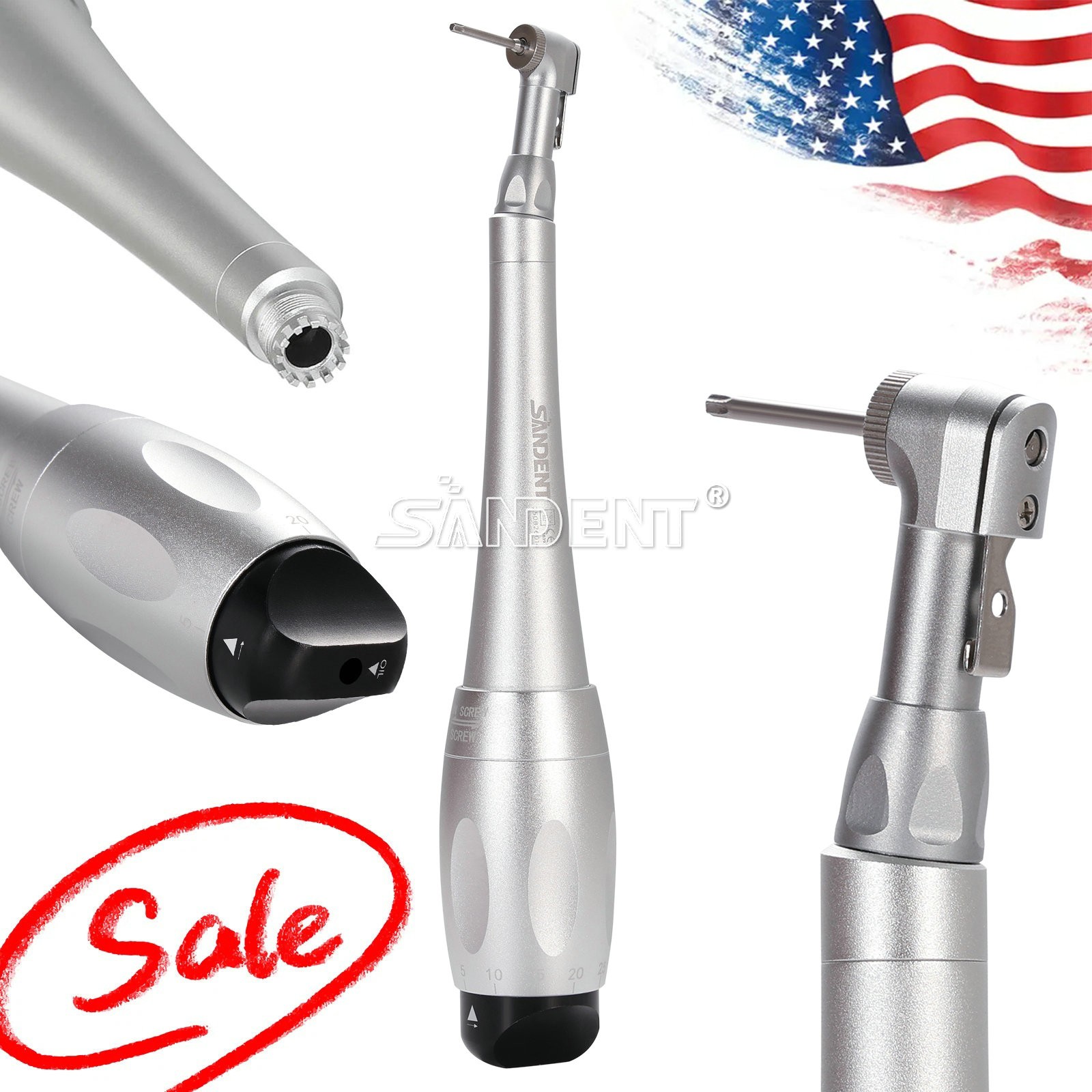 NSK Style Dental LED E-generator High Speed Handpiece 6*Bulb Fiber Optic 4 Holes