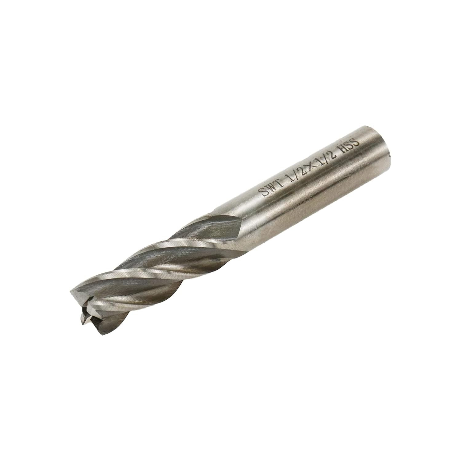 Square End Mill 1/2″ Cutting Dia X 1/2″ Shank Dia 4 Flute Straight End Mill Cut