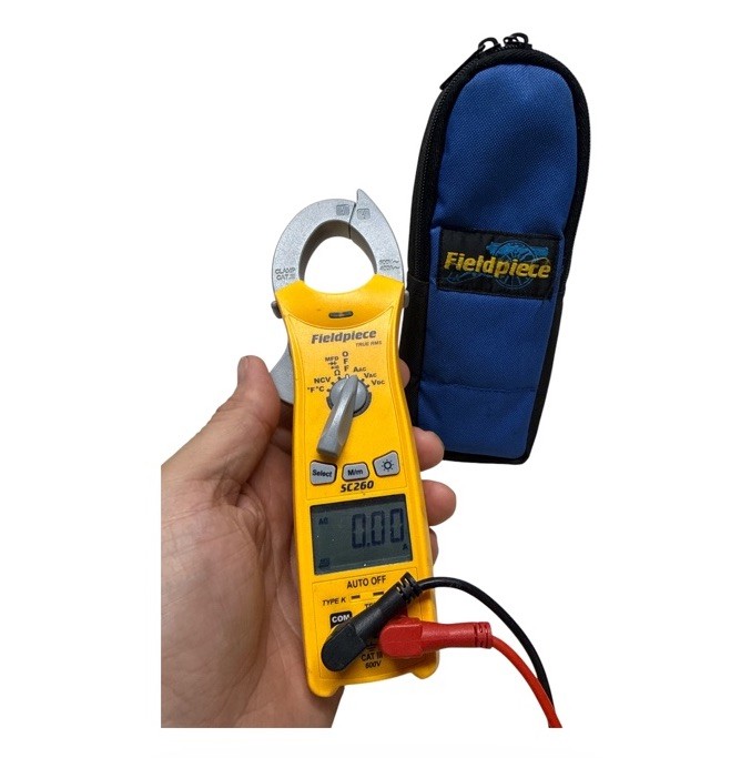 Fieldpiece SC260 Compact True RMS Clamp Meter HVAC Multimeter w/ Magnet & Leads
