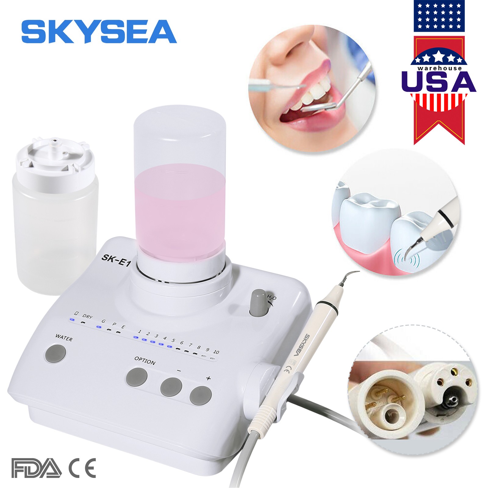 Dental Ultrasonic Piezo Scaler Handpiece Tips Torque Wrench fit EMS Woodpecker