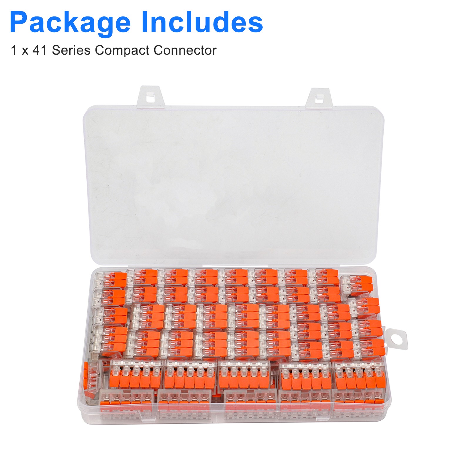 50X Reusable Spring Lever Terminal Block Electric 28-12AWG Wire Cable Connectors