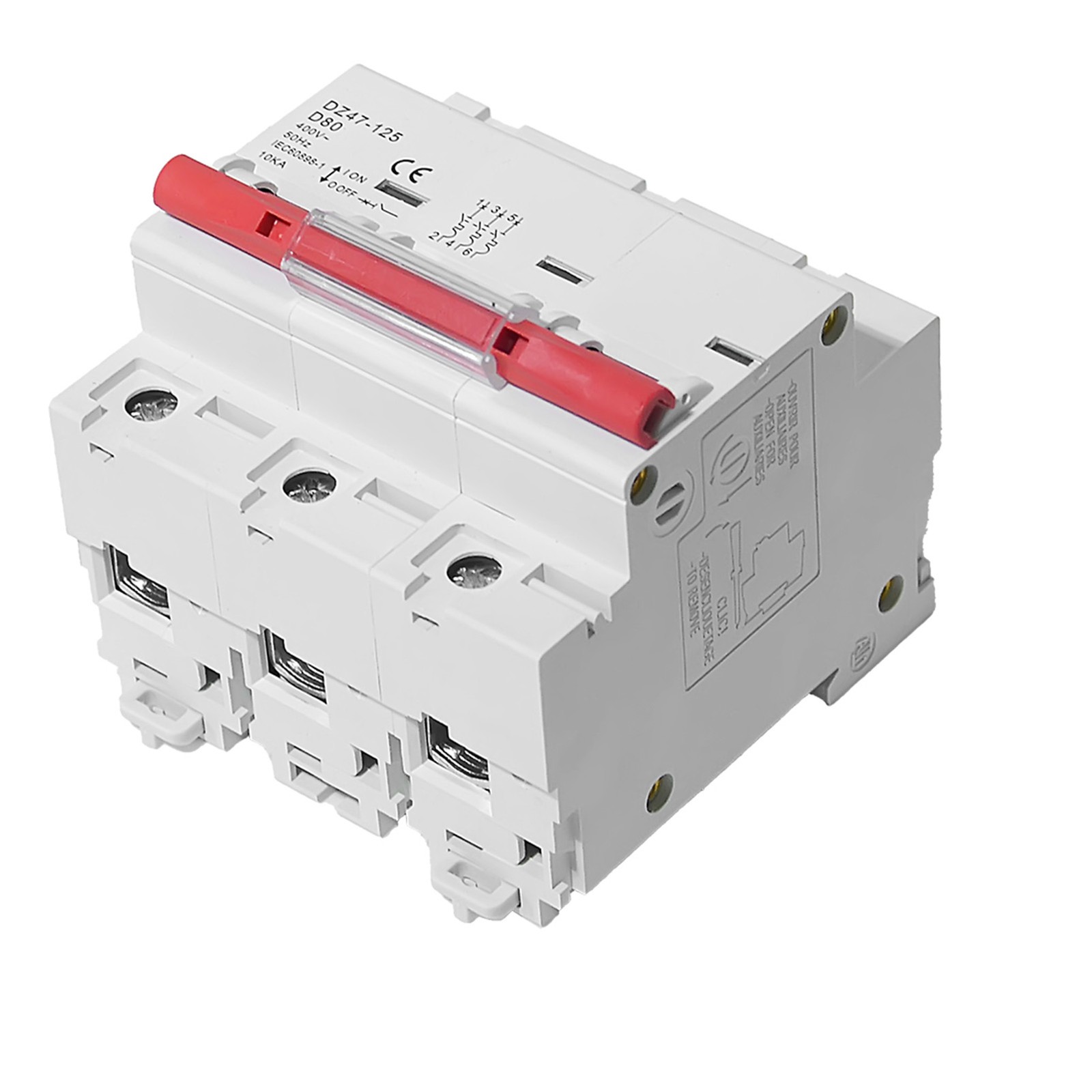 AC/DC MCB Mini Circuit Breaker 1/2/3P Type C 6 10 16 25 32 40 63 80 100 125Amp