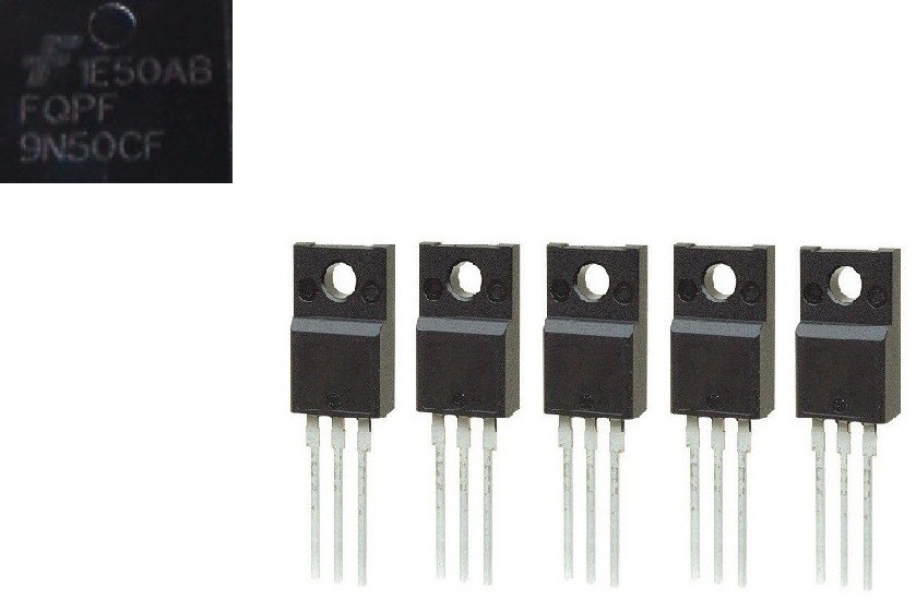 FQPF9N50CF (5Pcs) MOSFET 500V N-Ch Q-FET Fairchild Semiconductor 9N50C F TO-220