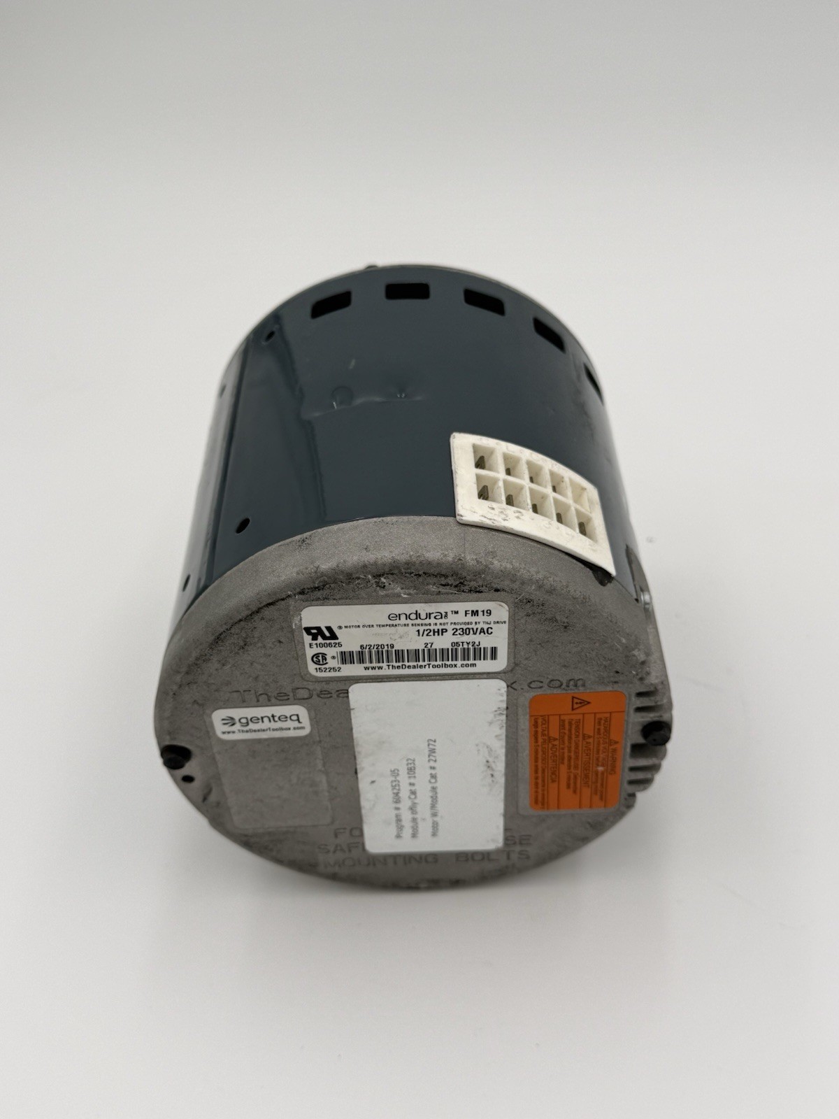 Genteq Endura FM19 5SME39HXL015A Blower Motor 1050 RPM 1/2HP 208-230V #B1-171