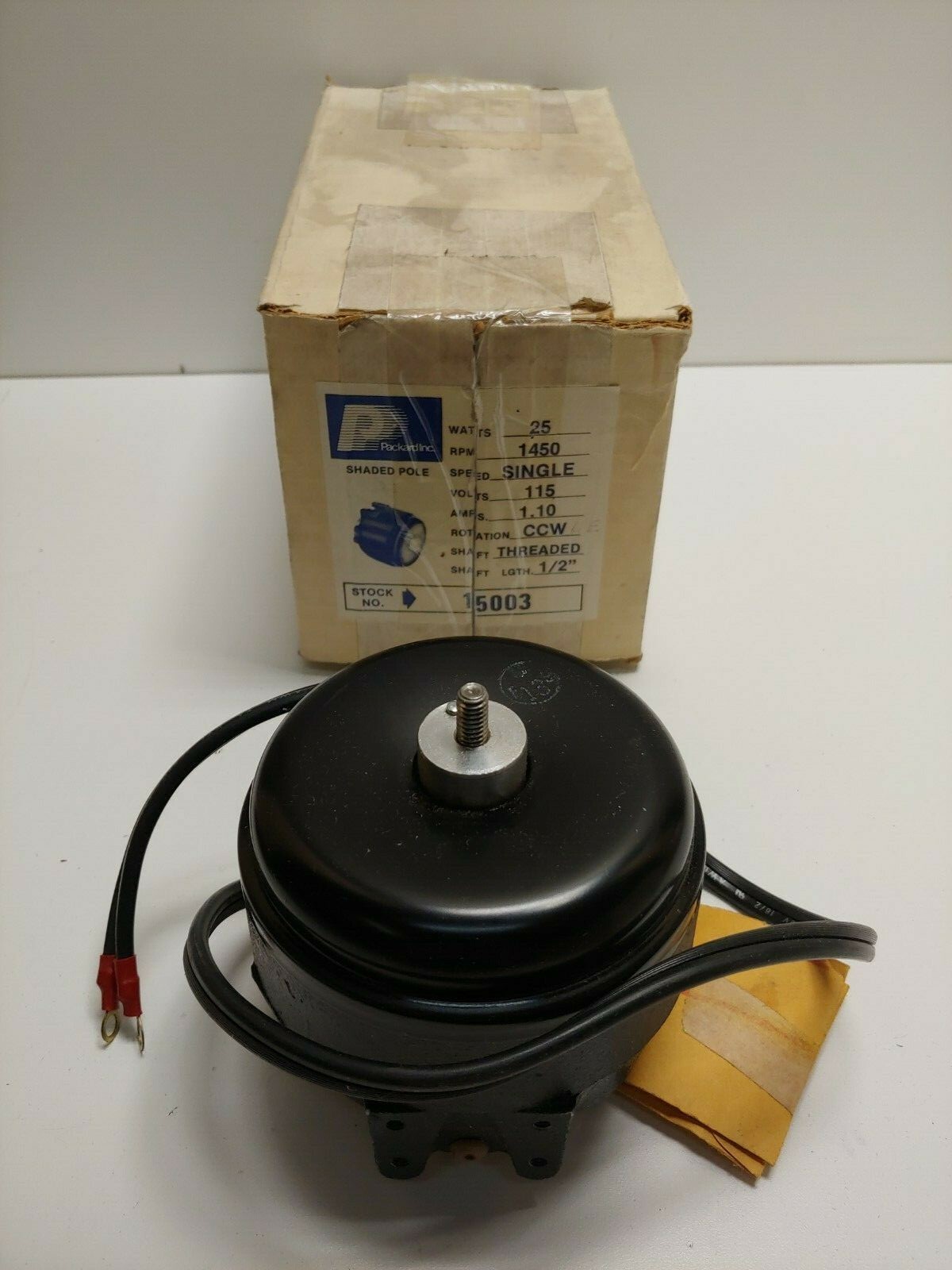 NEW! PACKARD 1450 RPM 115V 25W 1/2″ THREADED SHAFT MOTOR 15003 ESP-L25EMR1