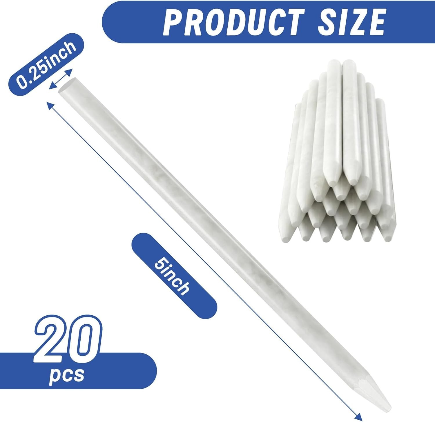 Round Soapstone Pencils 20 Pack, Soapstone Refills Professional Welding Chalk fo