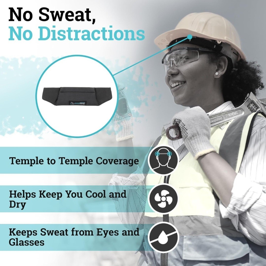 2x Sweathawg – Quick-Drying Hard Hat Liner Sweatband – Breathable and Cooling