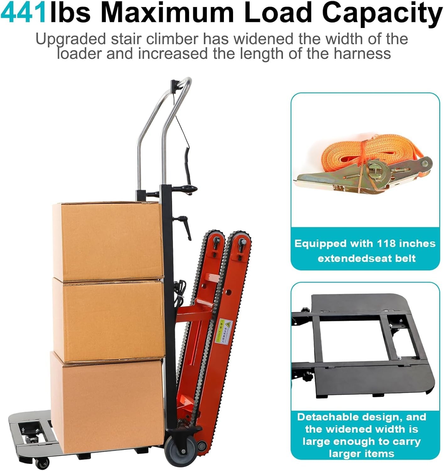 Electric Stair Climber Heavy Duty Crawler Stair Climbing Cart Moving Furniture