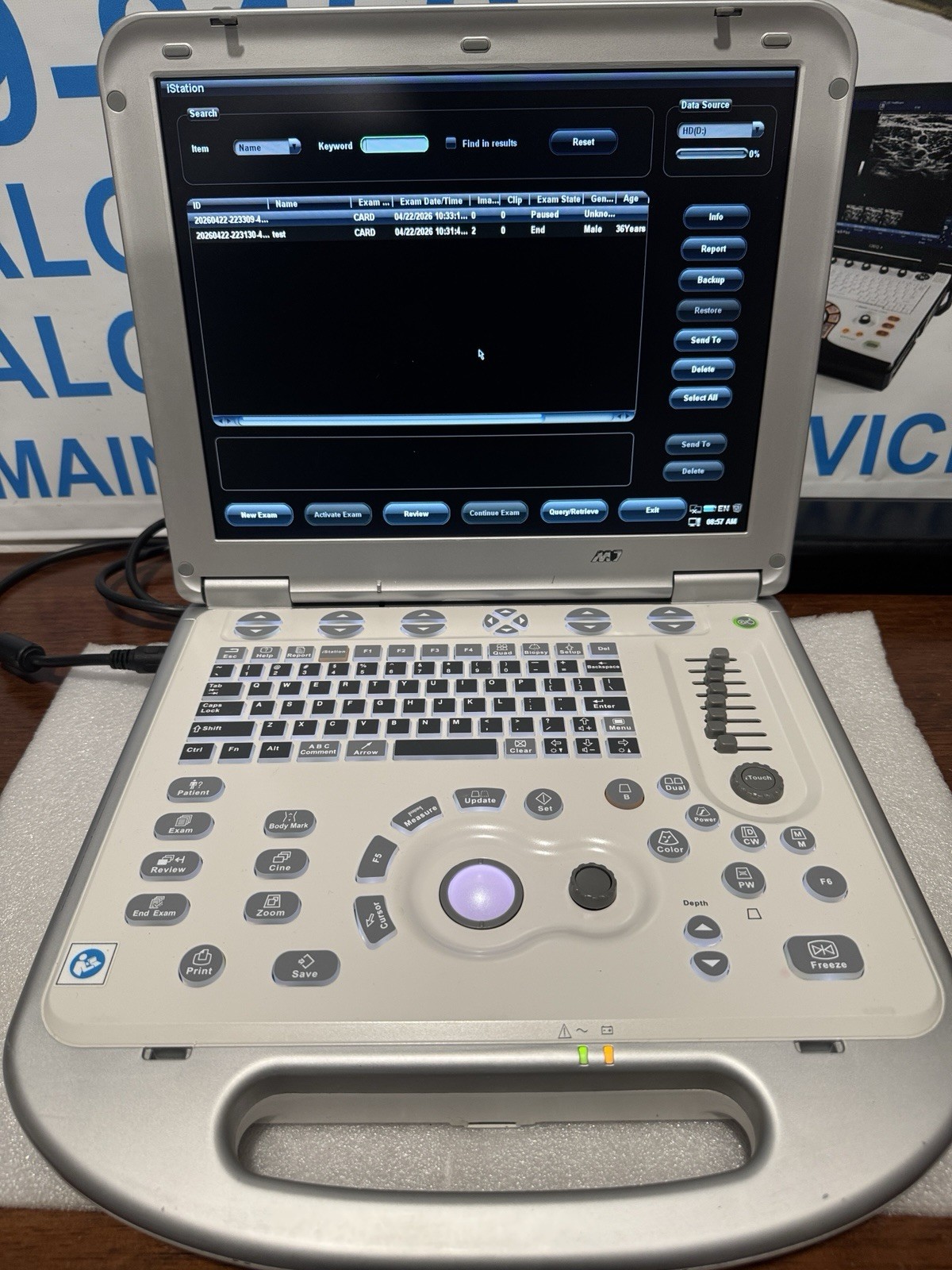 Mindray M7 With Linear Transducer 7L4S (YOU WILL RECEIVE WHAT IS IN THE PICTURE)