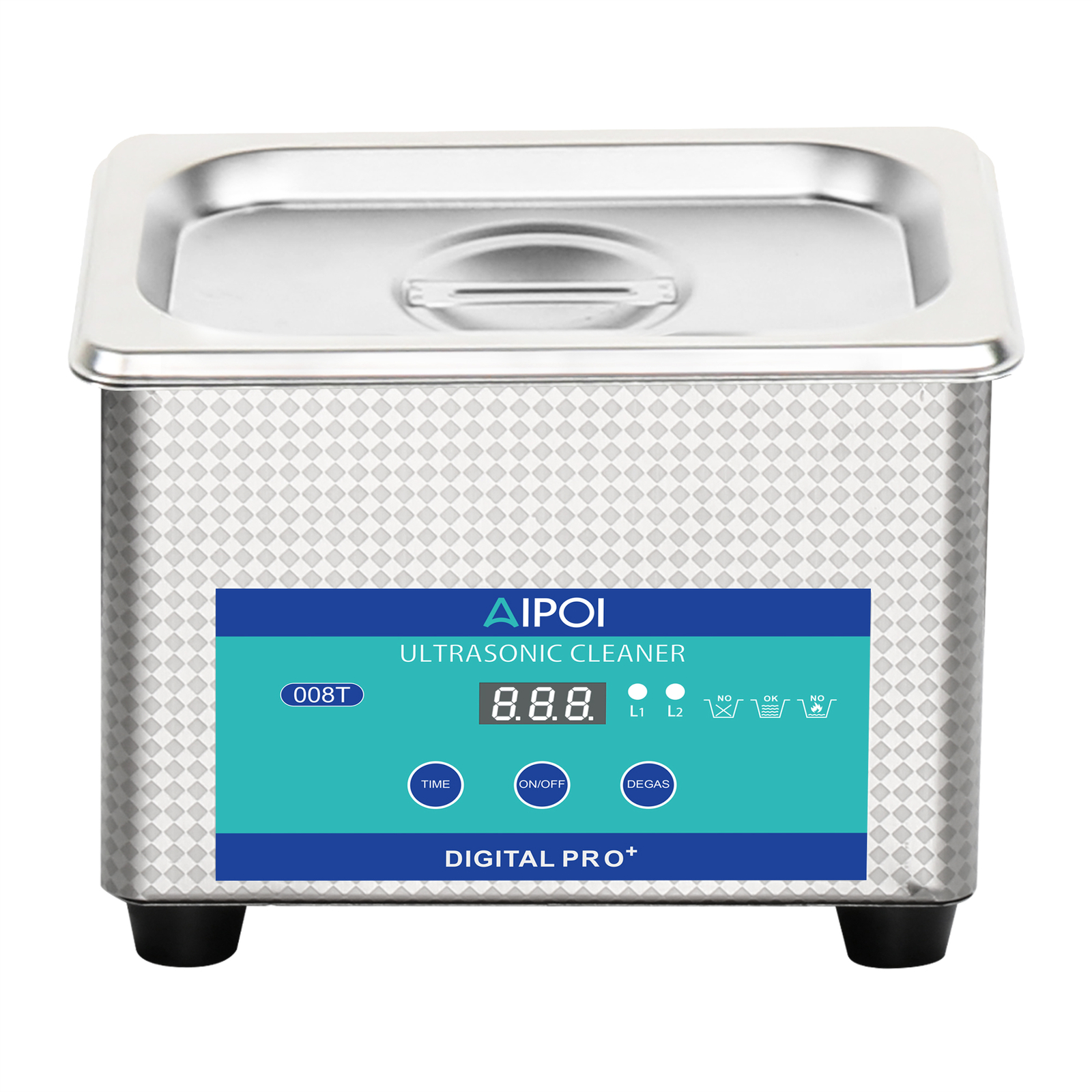 800mL Stainless Steel Ultrasonic Cleaner Jewelry Watch Glasses Cleaning Machine