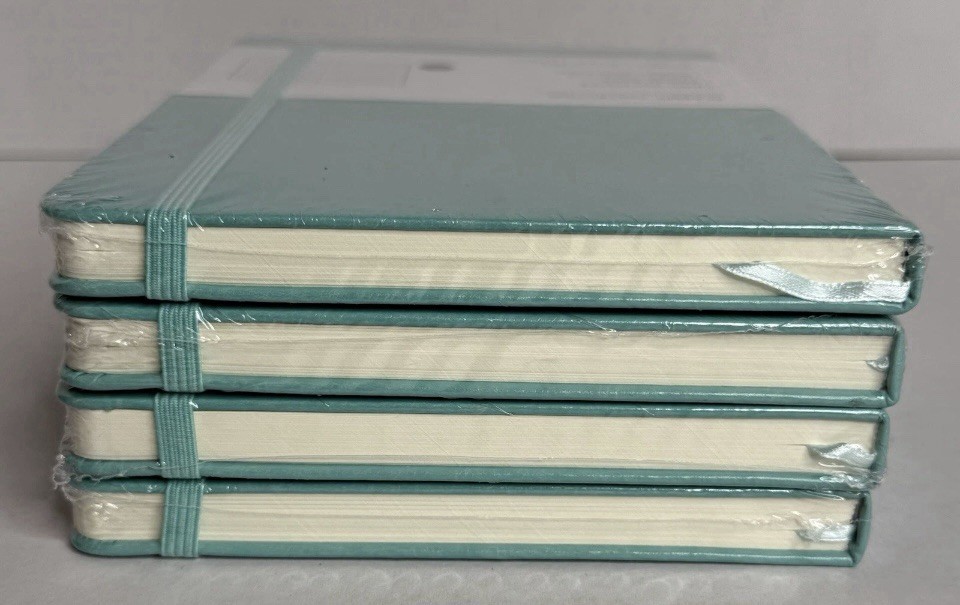 4 Classic Collection Leather Hardcover College Ruled Notebooks