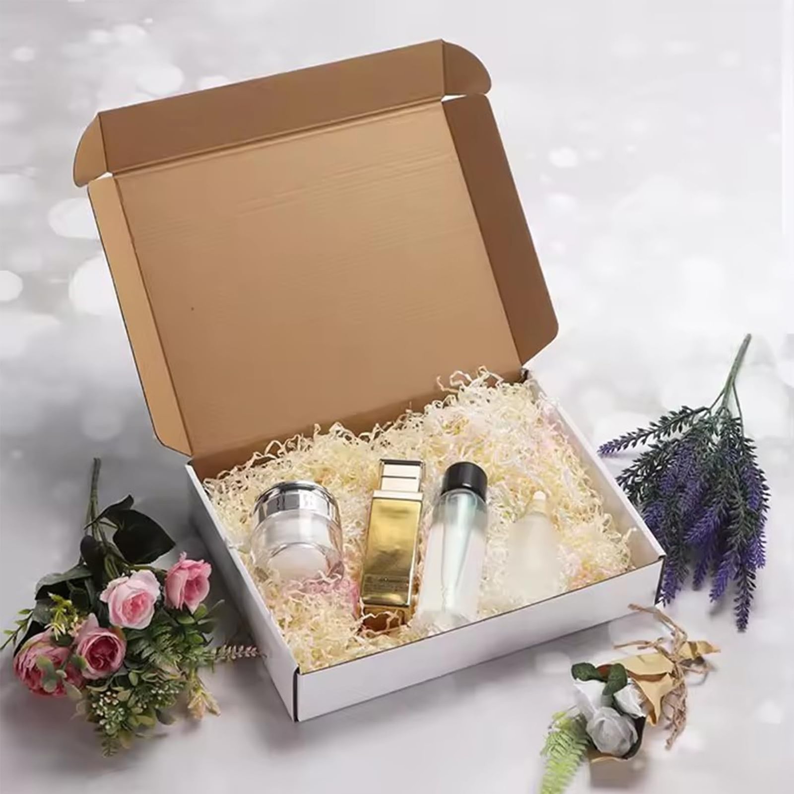 ZxeluPapr 50 Pack 7x5x2 Small Shipping Boxes, White 7x5x2, White-7x5x2