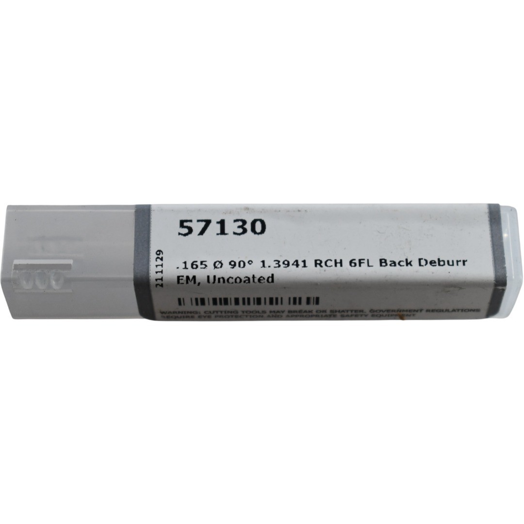 NEW Harvey Tool 57130 Carbide Back Deburring Mill – .165” Head Dia. – 90 – 6 Fl