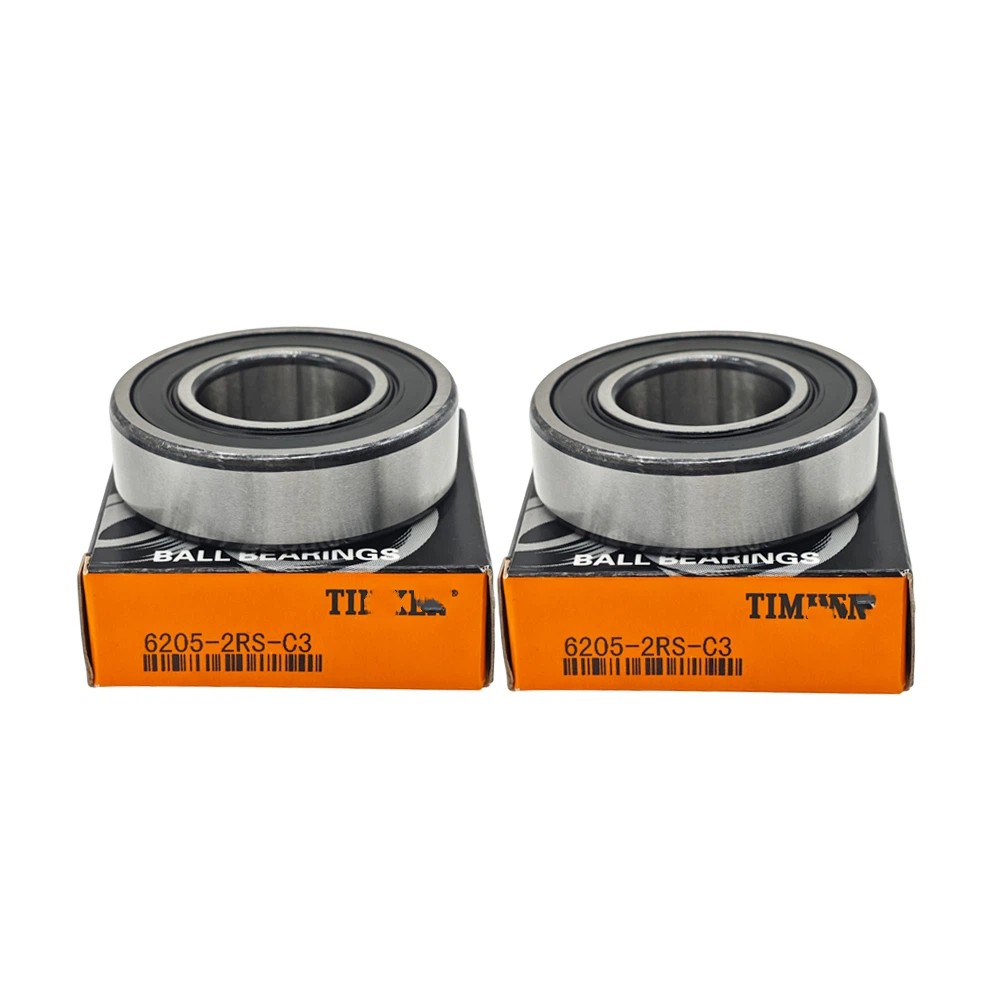 2 PACK Double Rubber Seal Bearings 6205RS For TIMKEN 6205-2RS C3 25X52X15MM