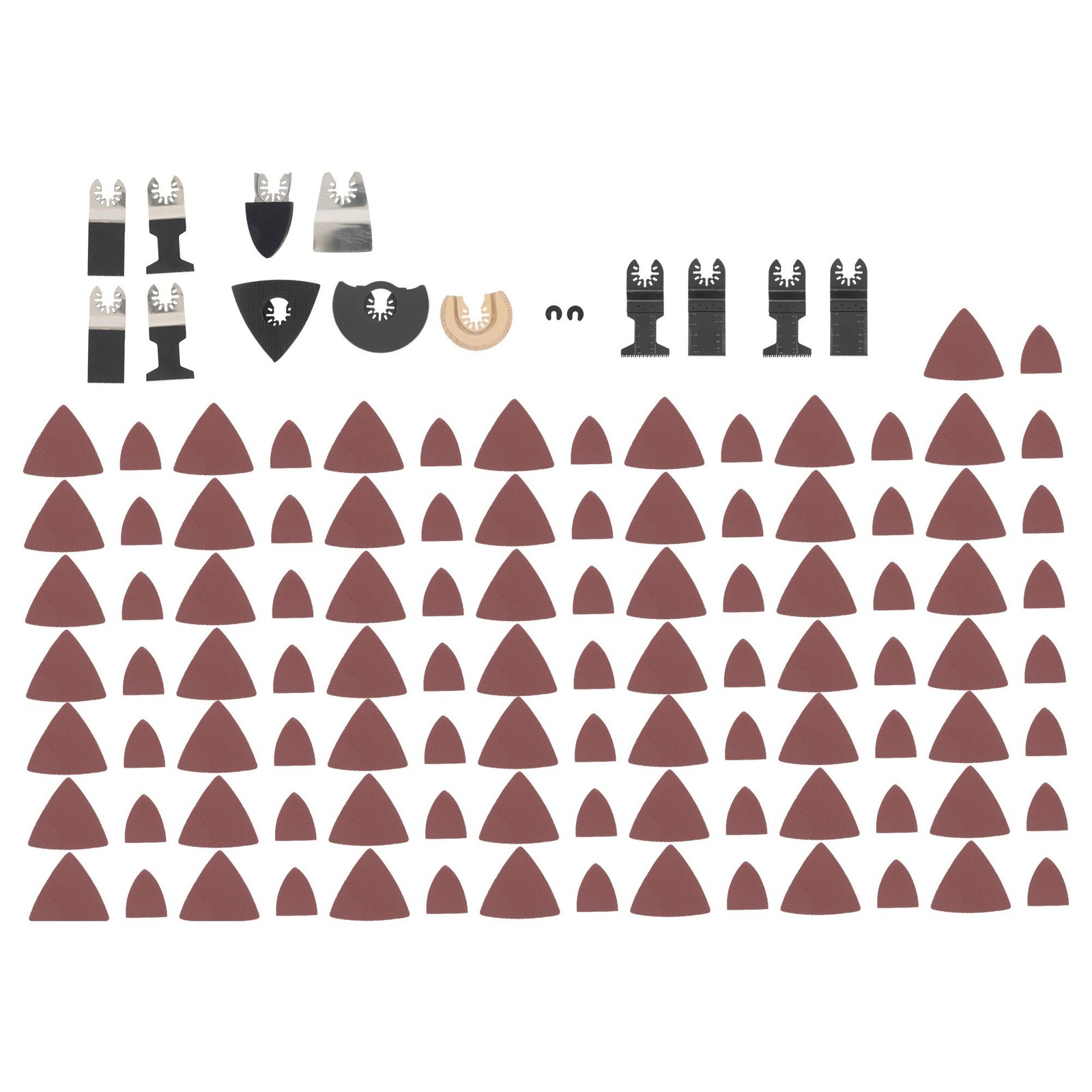 115 PCS Oscillating Tool Saw Blades Multitool Kit Sandpaper Cutting Wood Metal