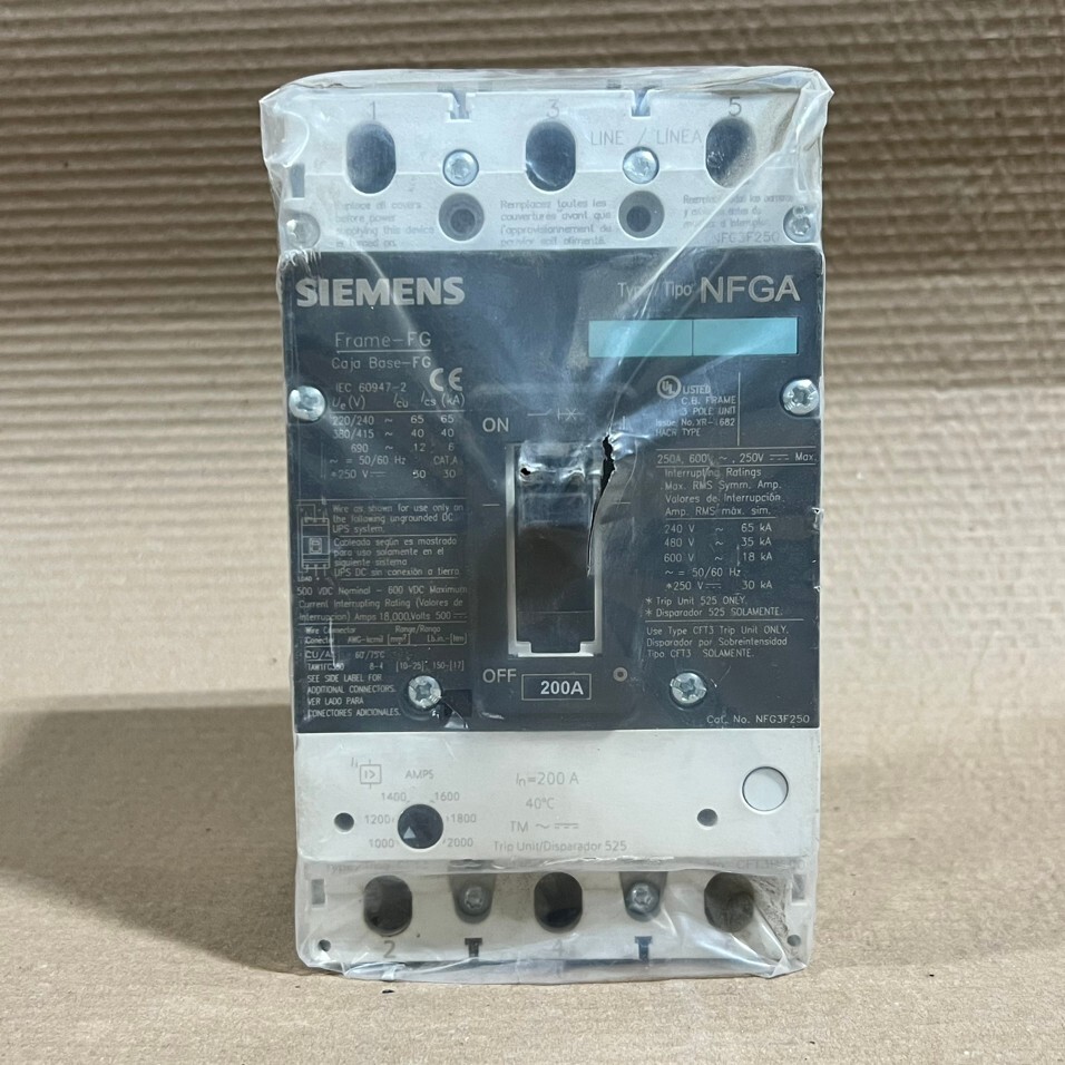 NEW ITE Siemens NFG3F250 With CDT3B250 Trip Molded Circuit Breaker NDGA