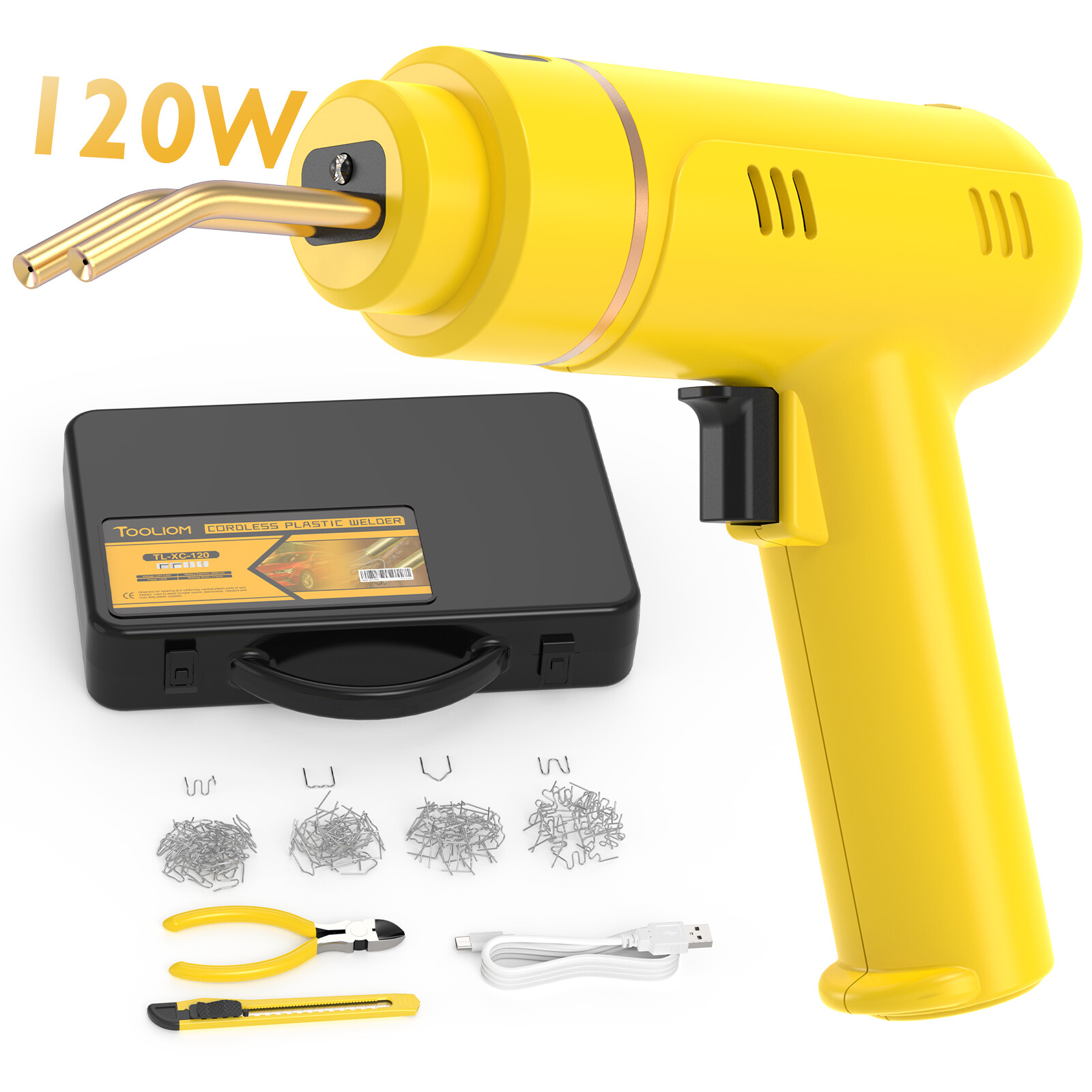 120W 110V Portable Plastic Welder Kit Plastic Stapler for Plastic Repair