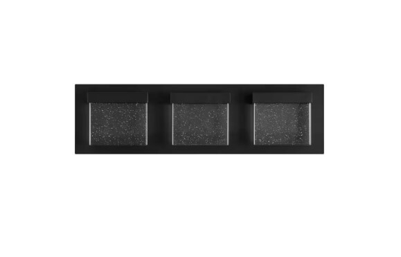 H D Alberson 18.1 in. W 3-Light Matte Black Integrated LED Bathroom Vanity Light