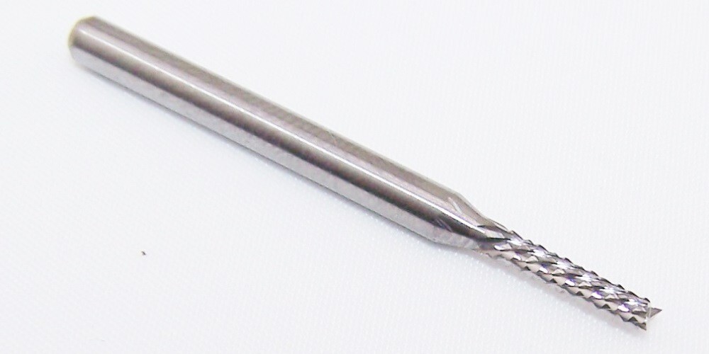 1.95mm (.0728″) CARBIDE DIAMOND CUT ROUTER BURR DOWNCUT KYOCERA 2121-0748.328F1