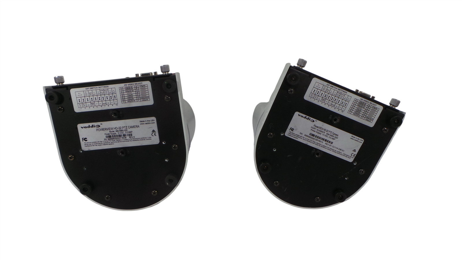 Lot of 2 Vaddio ClearVIEW HD-20SE Color Video Camera 998-6980-000AW